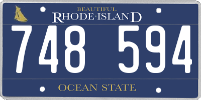 RI license plate 748594