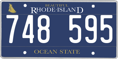 RI license plate 748595