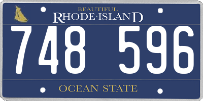 RI license plate 748596