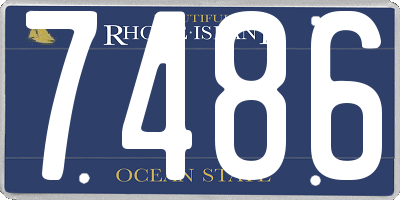 RI license plate 7486