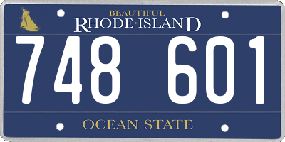 RI license plate 748601