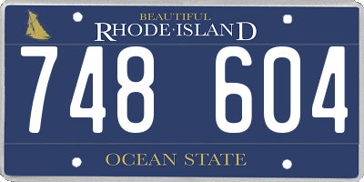 RI license plate 748604