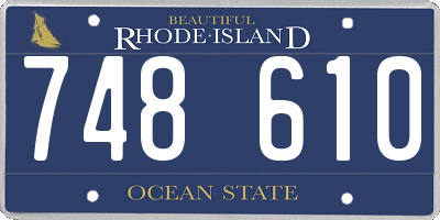 RI license plate 748610