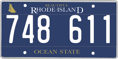 RI license plate 748611