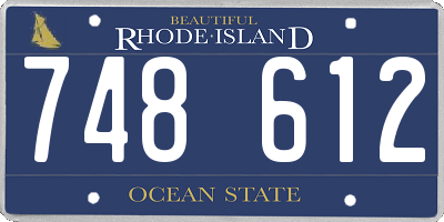 RI license plate 748612