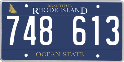 RI license plate 748613