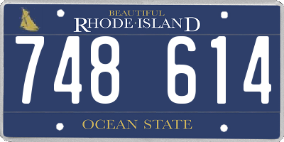 RI license plate 748614