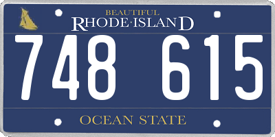 RI license plate 748615