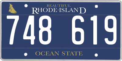 RI license plate 748619