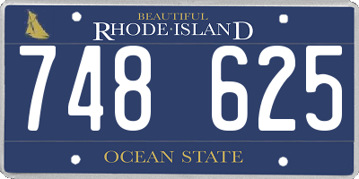 RI license plate 748625