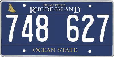 RI license plate 748627