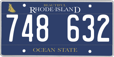 RI license plate 748632