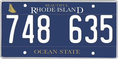 RI license plate 748635