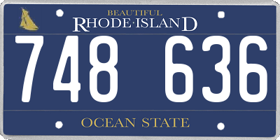 RI license plate 748636