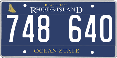 RI license plate 748640