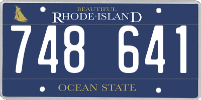 RI license plate 748641