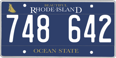 RI license plate 748642