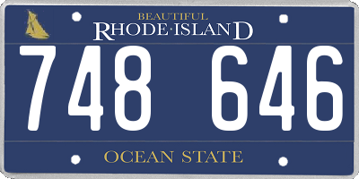 RI license plate 748646