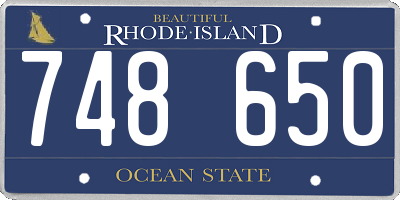 RI license plate 748650