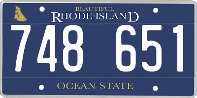RI license plate 748651