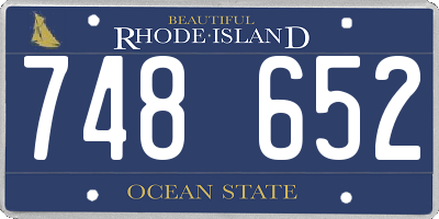 RI license plate 748652