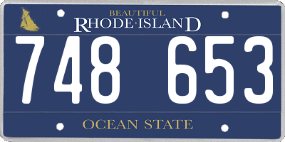 RI license plate 748653