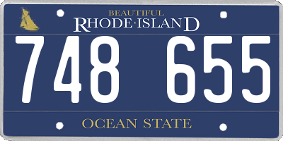 RI license plate 748655