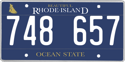 RI license plate 748657