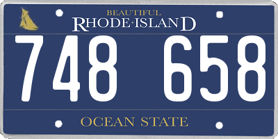 RI license plate 748658