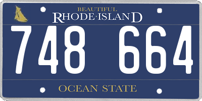 RI license plate 748664