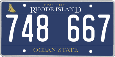 RI license plate 748667