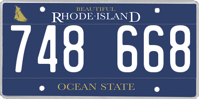 RI license plate 748668