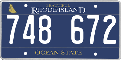 RI license plate 748672