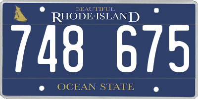 RI license plate 748675