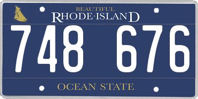 RI license plate 748676
