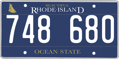 RI license plate 748680