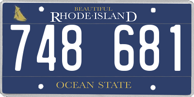 RI license plate 748681