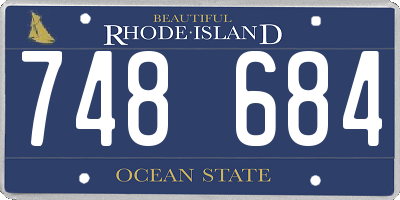 RI license plate 748684