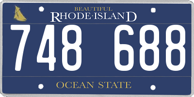 RI license plate 748688