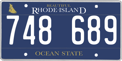 RI license plate 748689