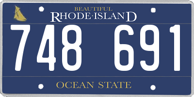 RI license plate 748691