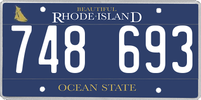 RI license plate 748693