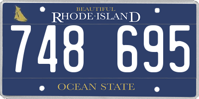 RI license plate 748695