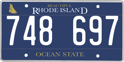 RI license plate 748697