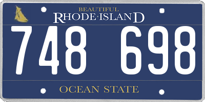 RI license plate 748698