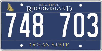 RI license plate 748703