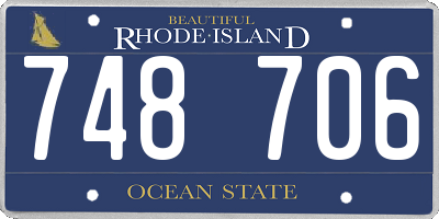 RI license plate 748706