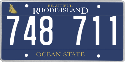 RI license plate 748711