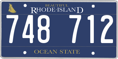 RI license plate 748712