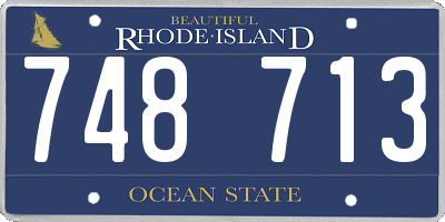 RI license plate 748713